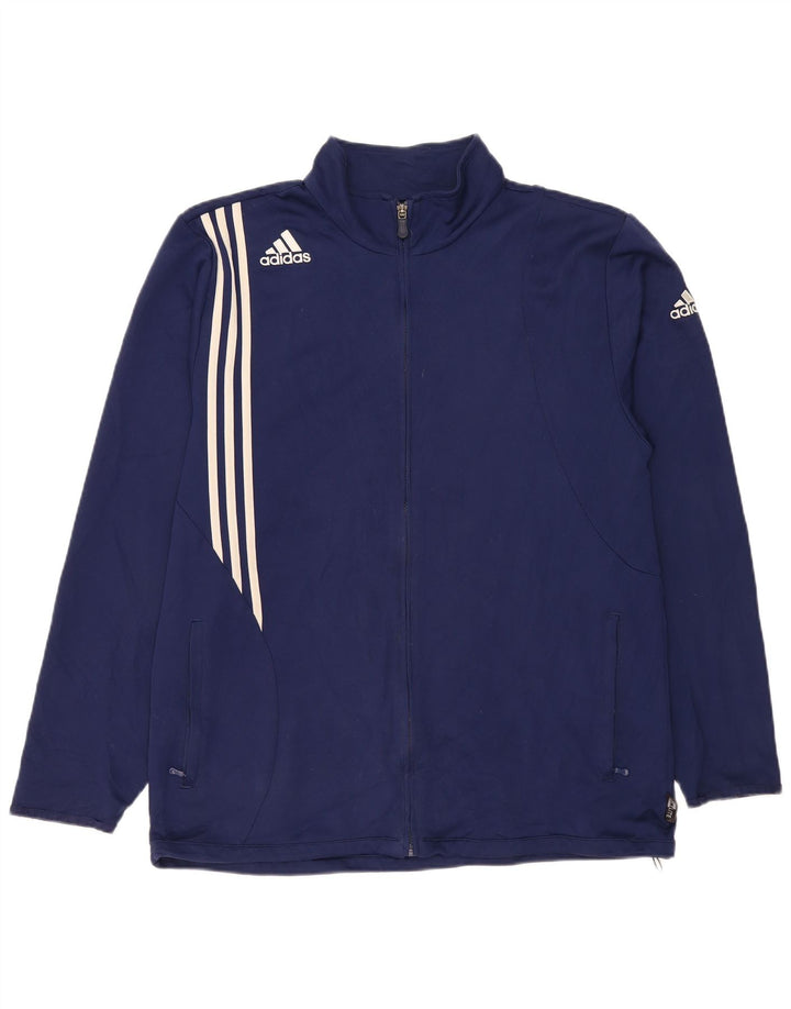 ADIDAS Mens Climalite Tracksuit Top Jacket UK 48/50 XL Azul Marinho Poliéster