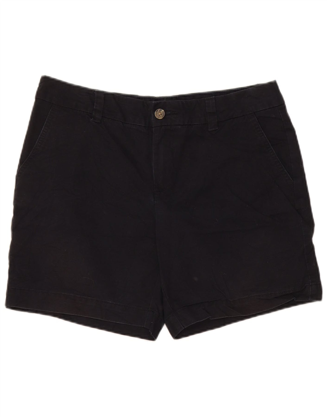 Shorts Chino feminino TOMMY HILFIGER EUA 8 médio W32 algodão preto