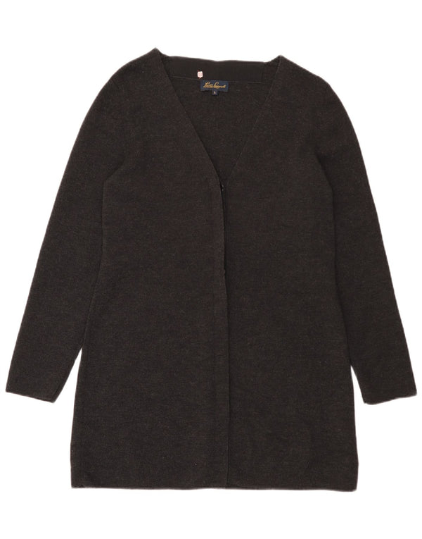 Suéter cardigã feminino Luisa Spagnoli Longline Reino Unido 14 grande cinza