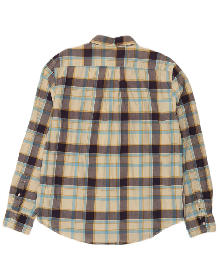 Camisa masculina Levi's Standard Fit grande algodão xadrez bege