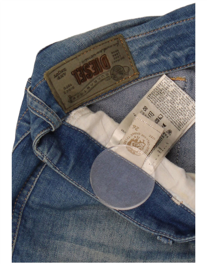 DIESEL Feminino Grupee Super Skinny Jeans W26 L33 Azul Algodão