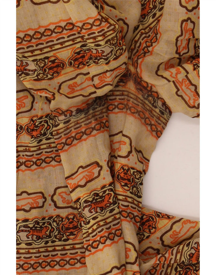 Vestido vintage feminino linha A UK 12 médio multicolorido Fair Isle