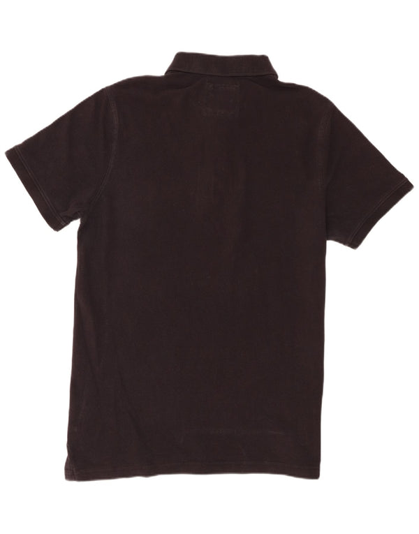 Camisa polo masculina Crew Clothing grande algodão preto