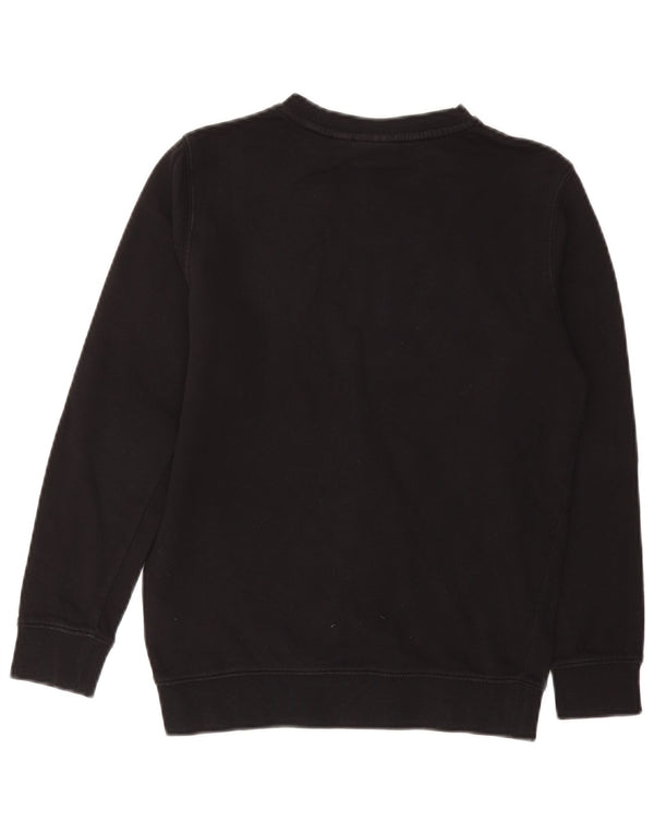 VANS feminino gráfico moletom jumper UK 14 médio preto algodão
