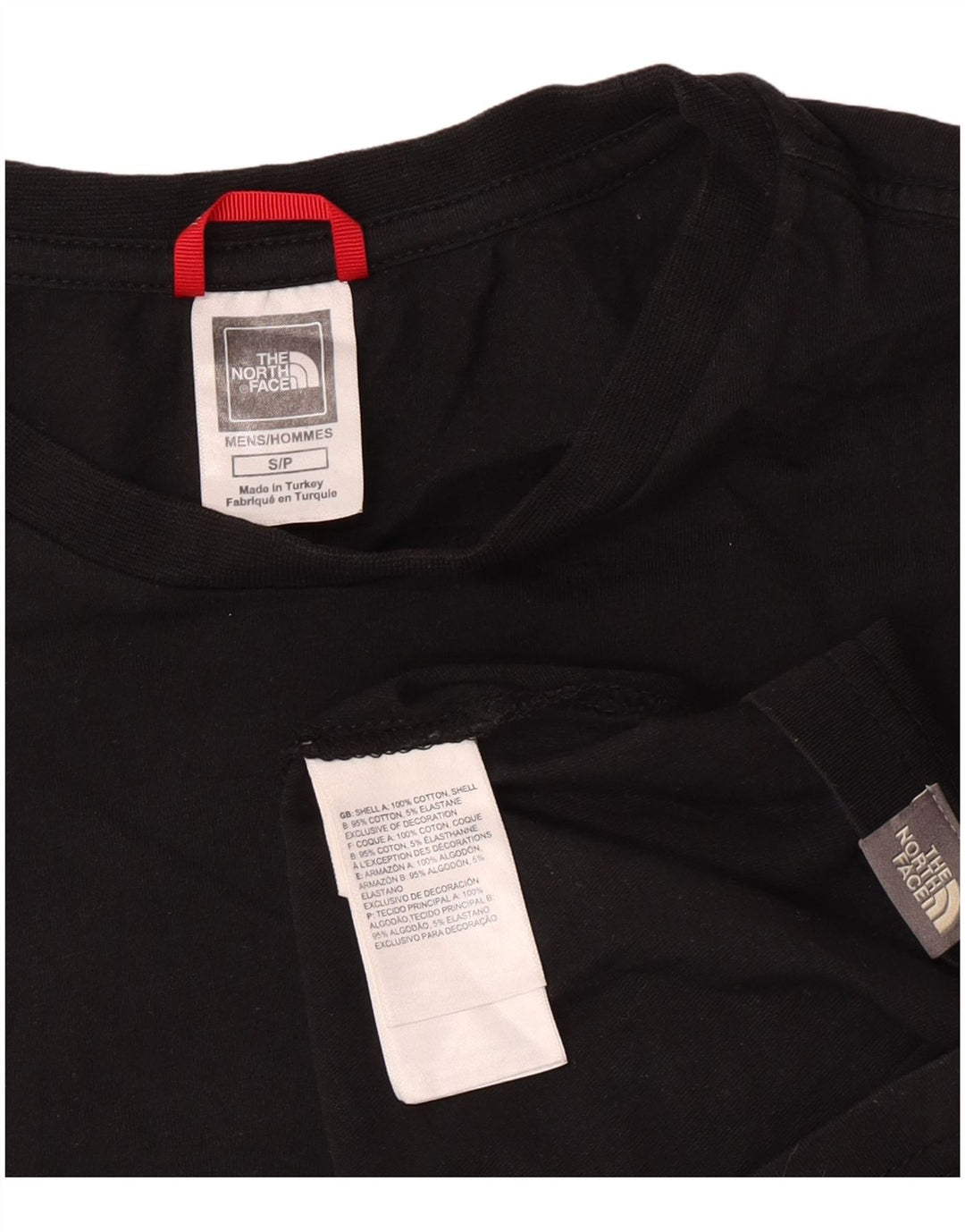 The North Face Camiseta Masculina Top Pequeno Algodão Preto