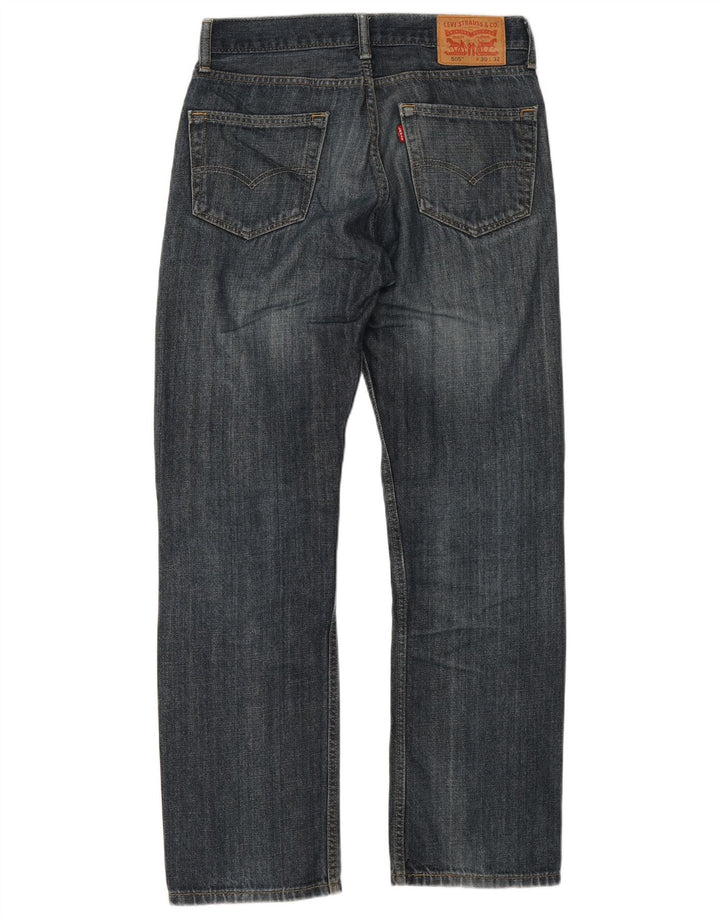 Levi's Masculino 505 Straight Jeans W30 L32 Azul Algodão