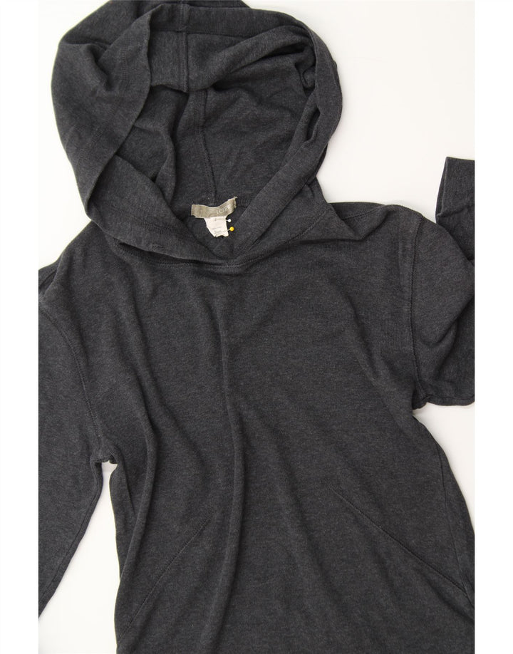 J. CREW Womens Hooded Jumper Sweater UK 10 Small Grey Cotton Vintage J. Crew and Second-Hand J. Crew from Messina Hembry 