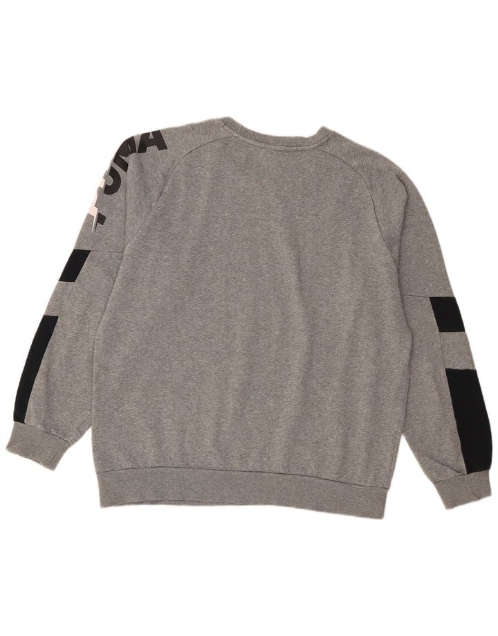 Puma Mens Graphic Moletom Jumper Grande Bloco de cores cinza