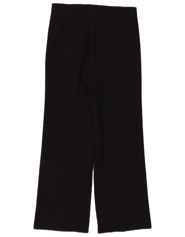 Calça chino feminina Marks & Spencer com perna larga Reino Unido 12 médio W32 L32 preta
