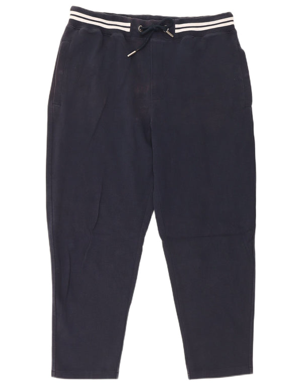 Calça de treino masculina Sun68 XL azul marinho algodão
