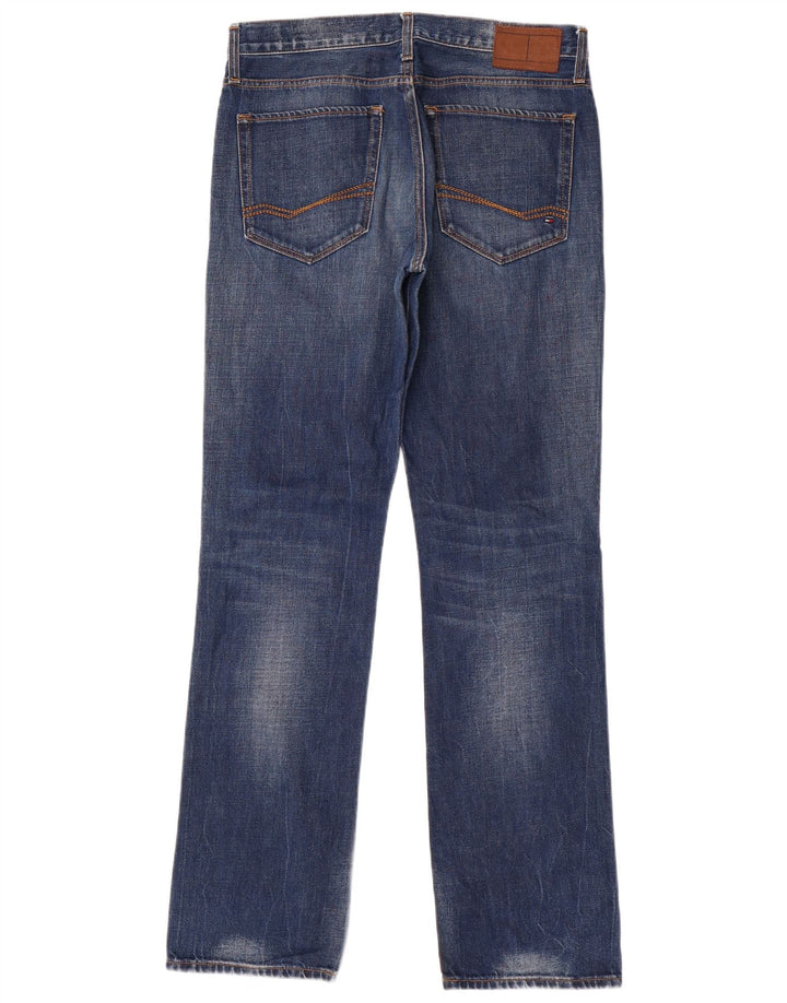 Jeans retos masculinos Tommy Hilfiger W32 L34 algodão azul
