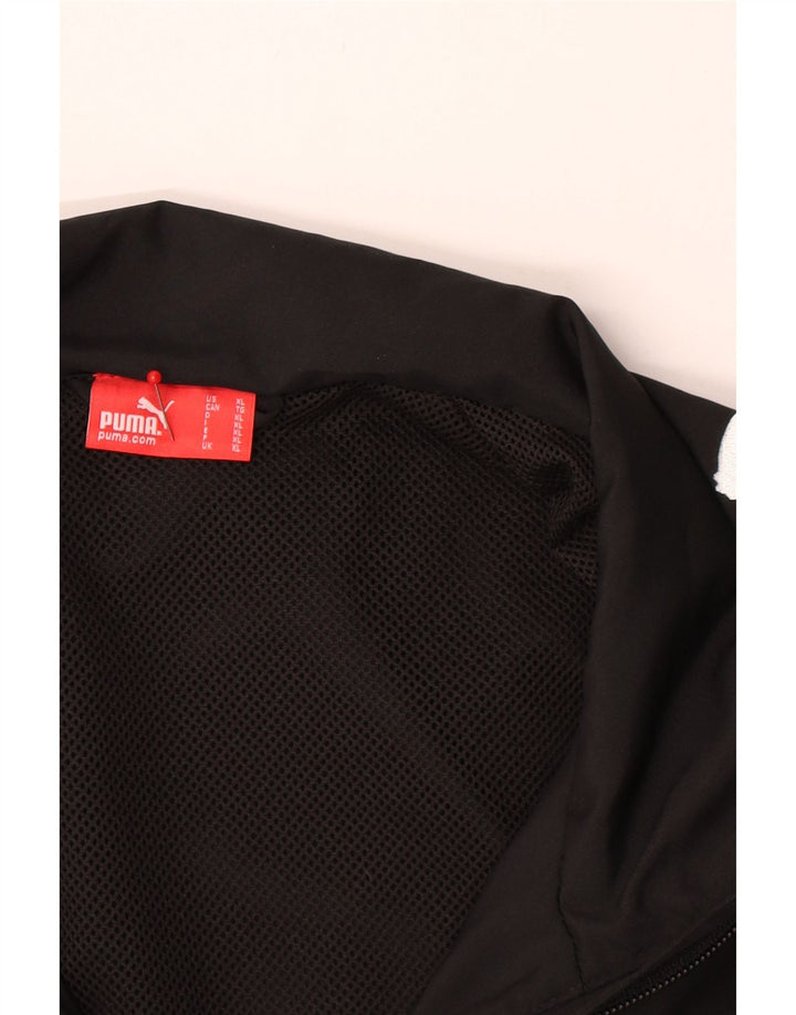 PUMA Mens Tracksuit Top Jacket XL Preto Colourblock Poliéster