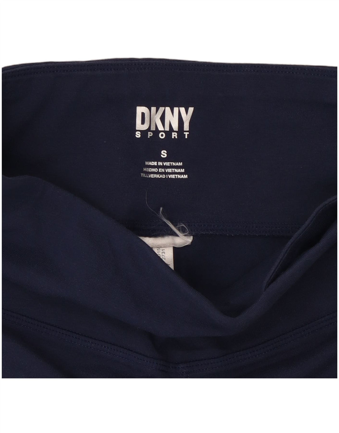 Leggings gráficas femininas Dkny UK 8 pequeno bloco colorido azul marinho