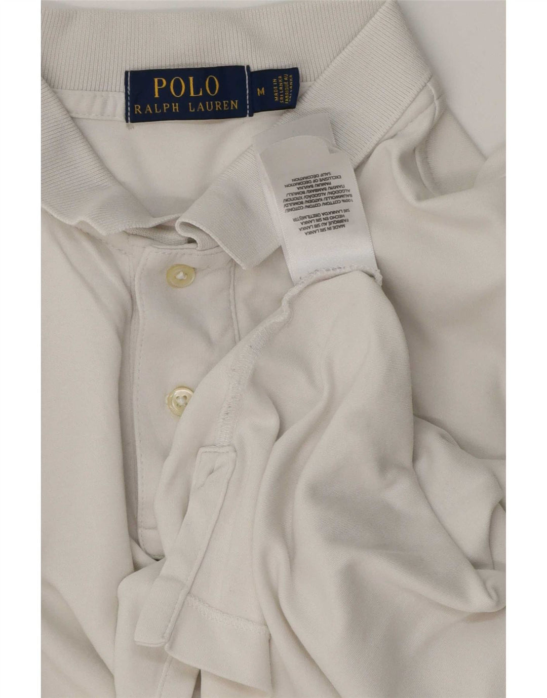 Polo Ralph Lauren Camisa masculina média algodão branco