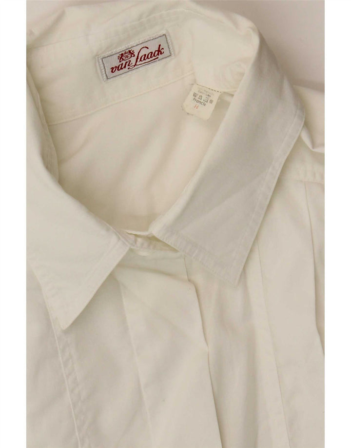 Camisa feminina Van Laack EU 38 algodão branco médio
