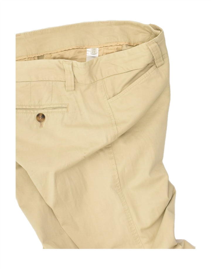 MASSIMO DUTTI Womens Straight Casual Trousers W28 L28  Beige Cotton | Vintage Massimo Dutti | Thrift | Second-Hand Massimo Dutti | Used Clothing | Messina Hembry 