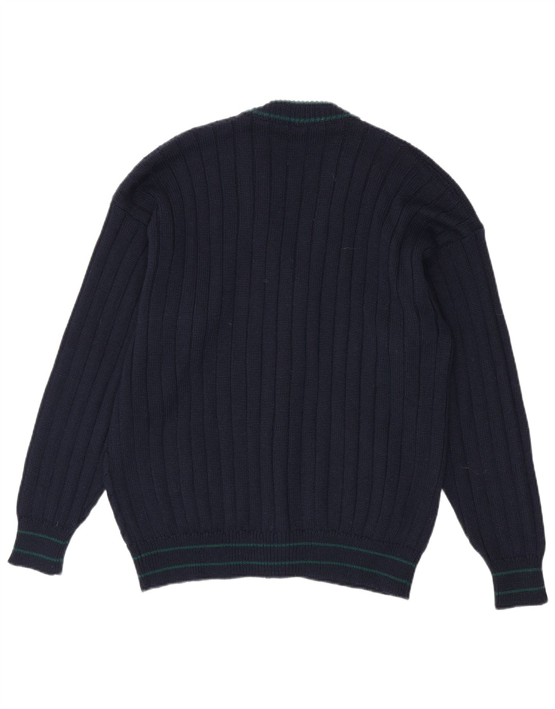 Suéter Cardigan Masculino Vintage Médio Azul Marinho
