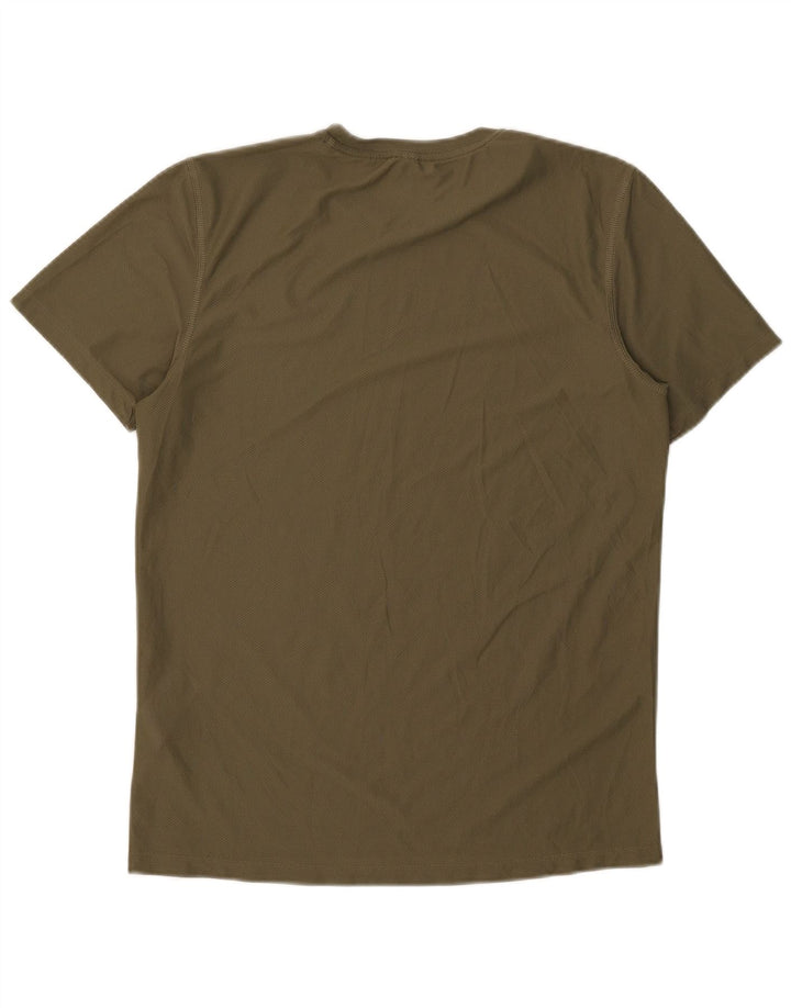 Adidas Mens Camiseta Top Pequeno Poliéster Cáqui