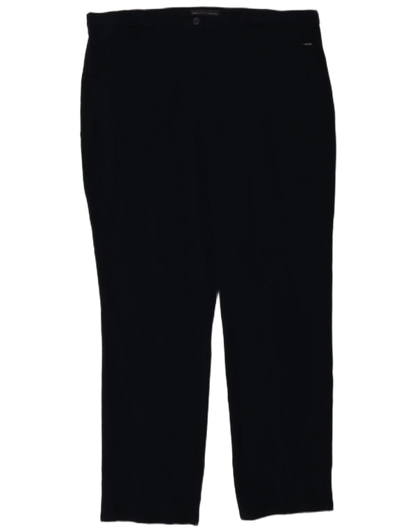 Calça feminina Marks & Spencer Slim Fit UK 18 XL W40 L23 Azul marinho