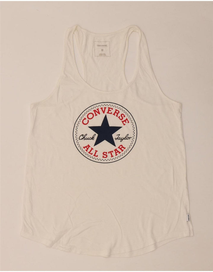 CONVERSE Womens Chuck Taylor Graphic Vest Top Reino Unido 12 Médio Branco