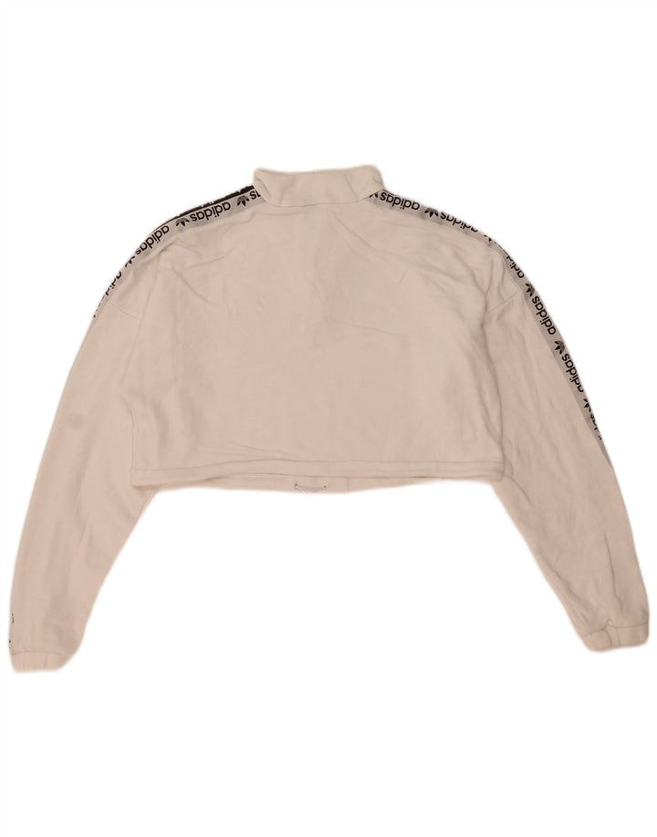 Adidas feminino oversized gráfico colheita moletom jumper reino unido 12 médio branco