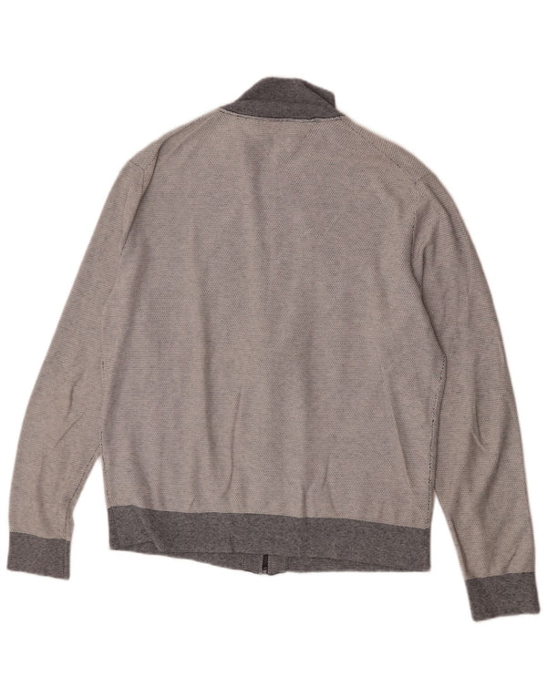 Suéter cardigã masculino Tommy Hilfiger 2XL algodão colorblock cinza