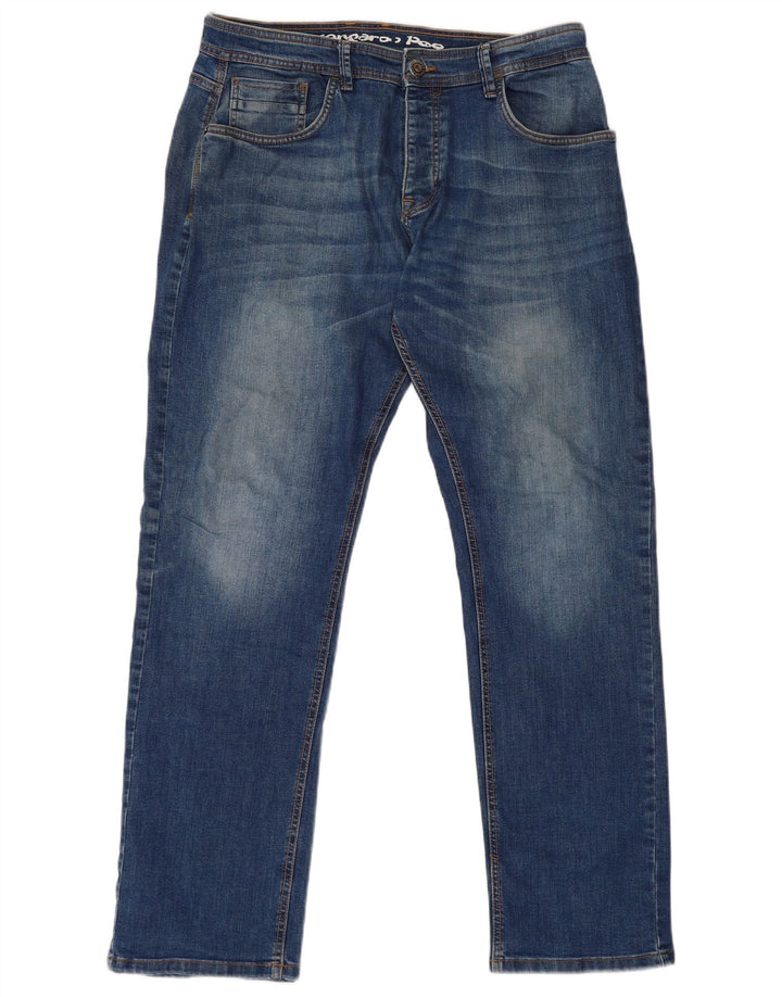 Calça jeans reta masculina Kangaroo Poo W36 L32 algodão azul