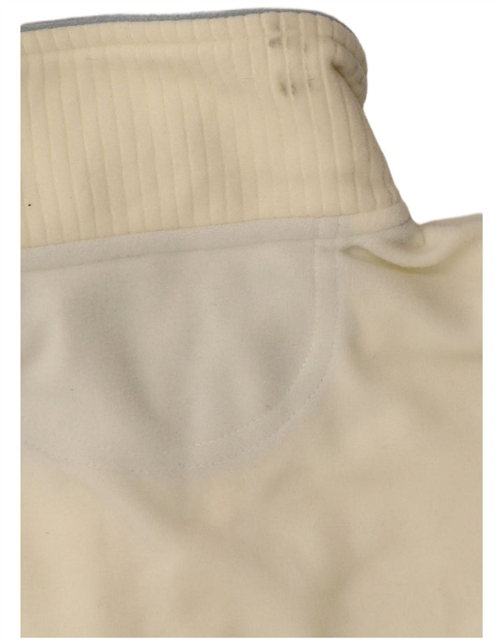 CHAMPION Suéter feminino de lã com gola e zíper de ajuste fácil Reino Unido 10 pequeno off white