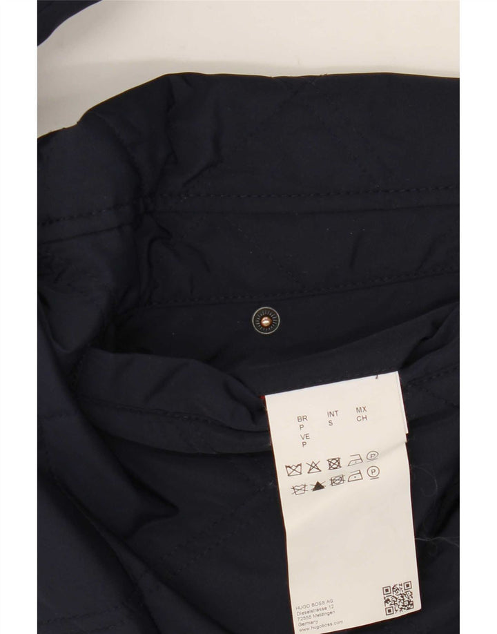 Jaqueta reversível masculina Hugo Boss UK 36 pequena poliamida preta