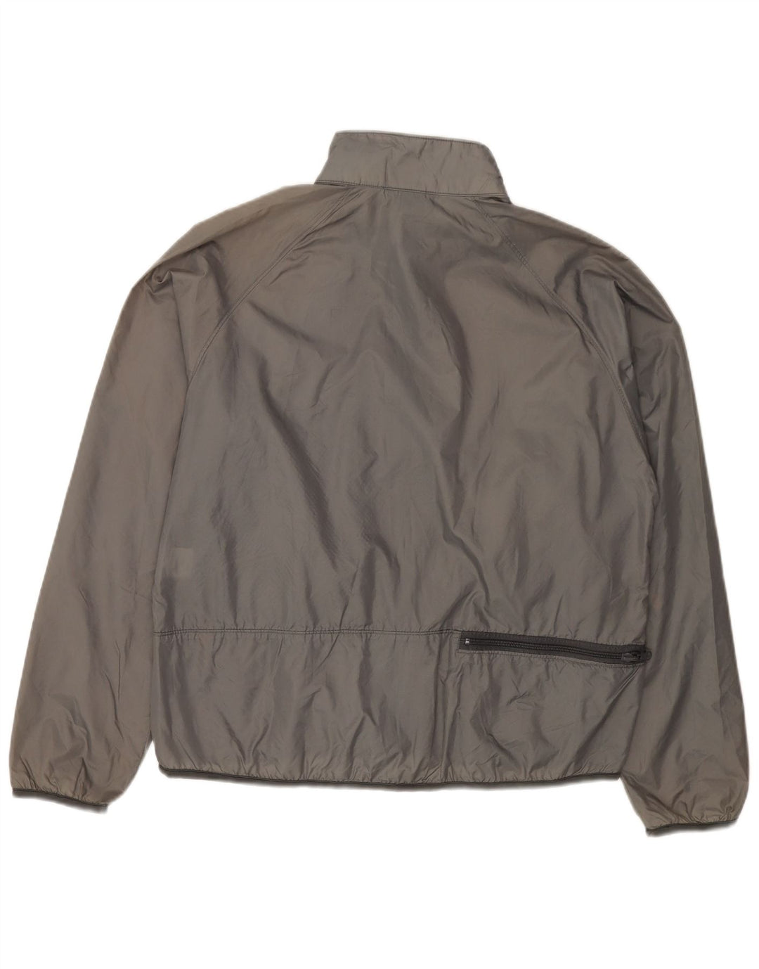 LANDS END Jaqueta masculina de agasalho cinza médio nylon