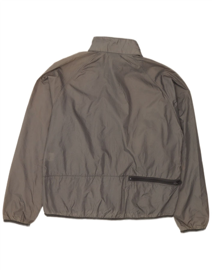 LANDS END Jaqueta masculina de agasalho cinza médio nylon