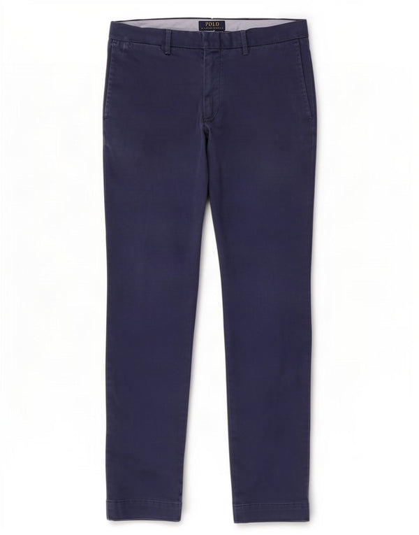 Calça masculina Polo Ralph Lauren Slim Fit W30 L34 Azul Algodão