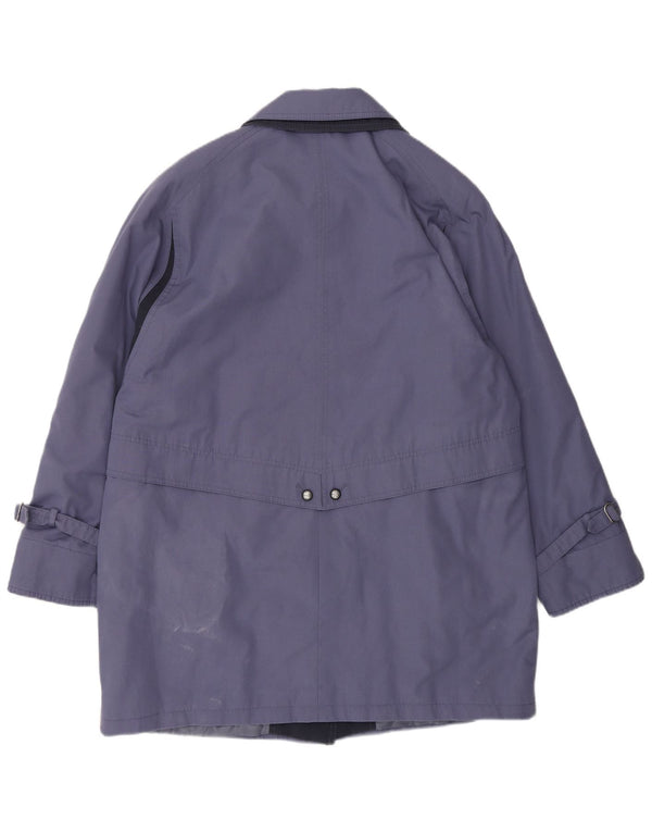 Sobretudo feminino vintage grande UK 14 grande azul