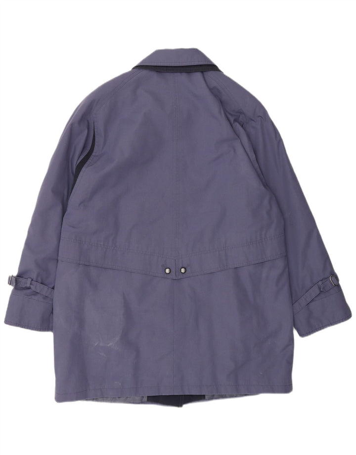 Sobretudo feminino vintage grande UK 14 grande azul