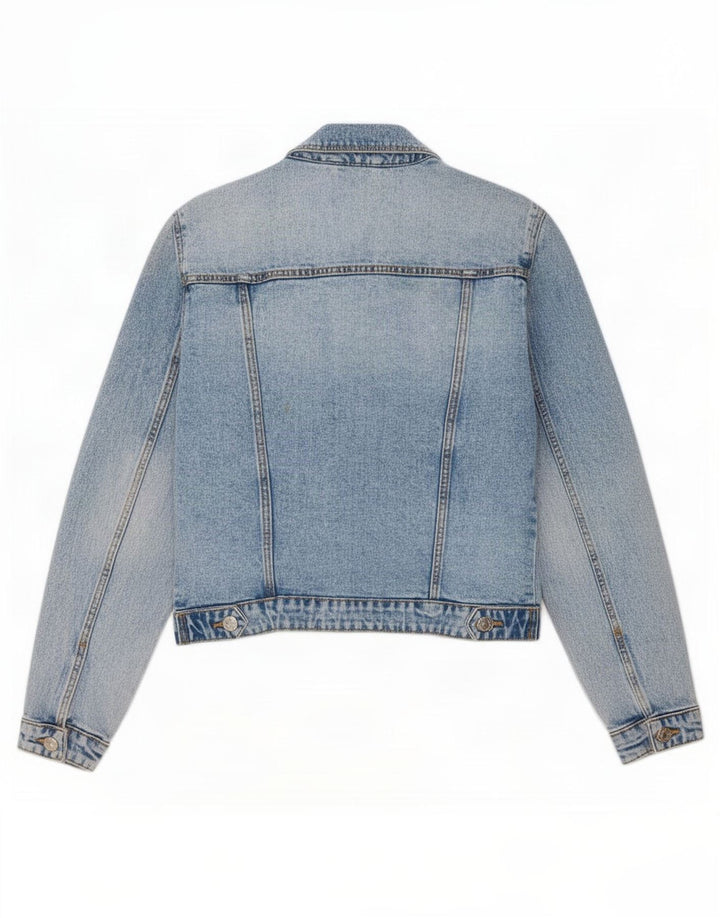 Jaqueta jeans feminina Zara Reino Unido 10 pequena azul