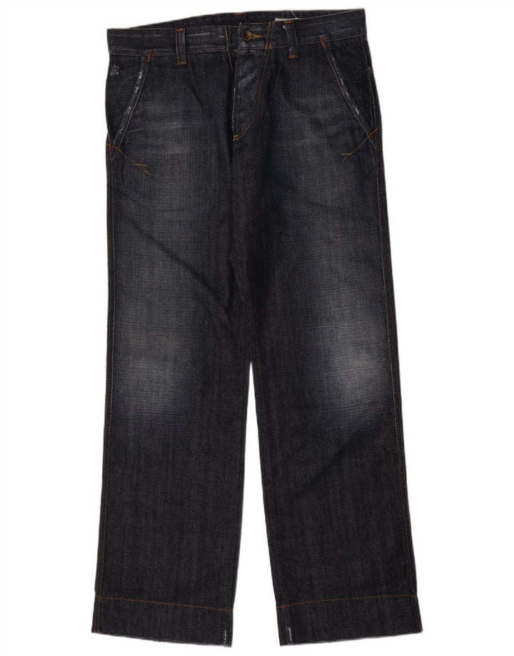 Gas Mens Loose Jeans W34 L34 Azul Marinho Algodão