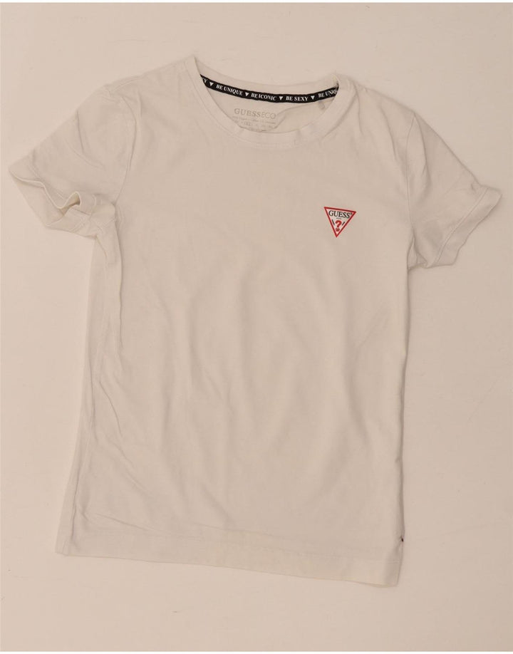 Camiseta feminina Guess UK 12 médio branco