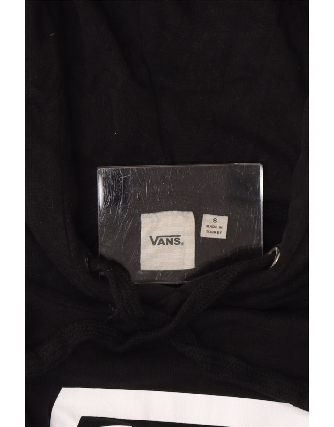 Vans feminino gráfico moletom com capuz UK 10 pequeno preto