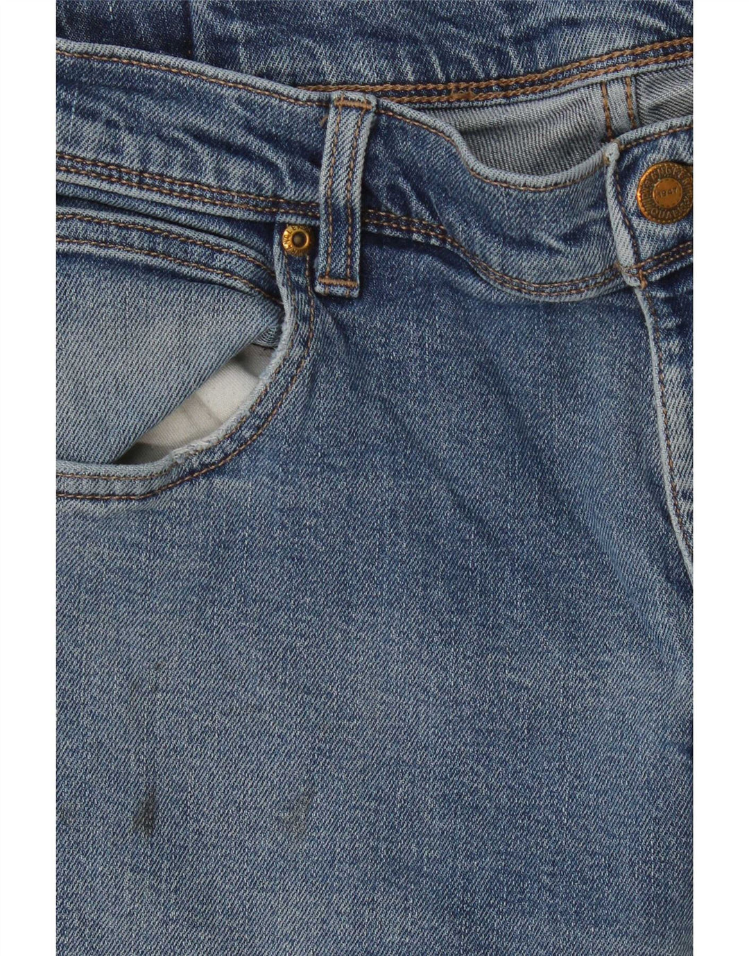 Wrangler masculino regular fit jeans reto W36 L32 algodão azul