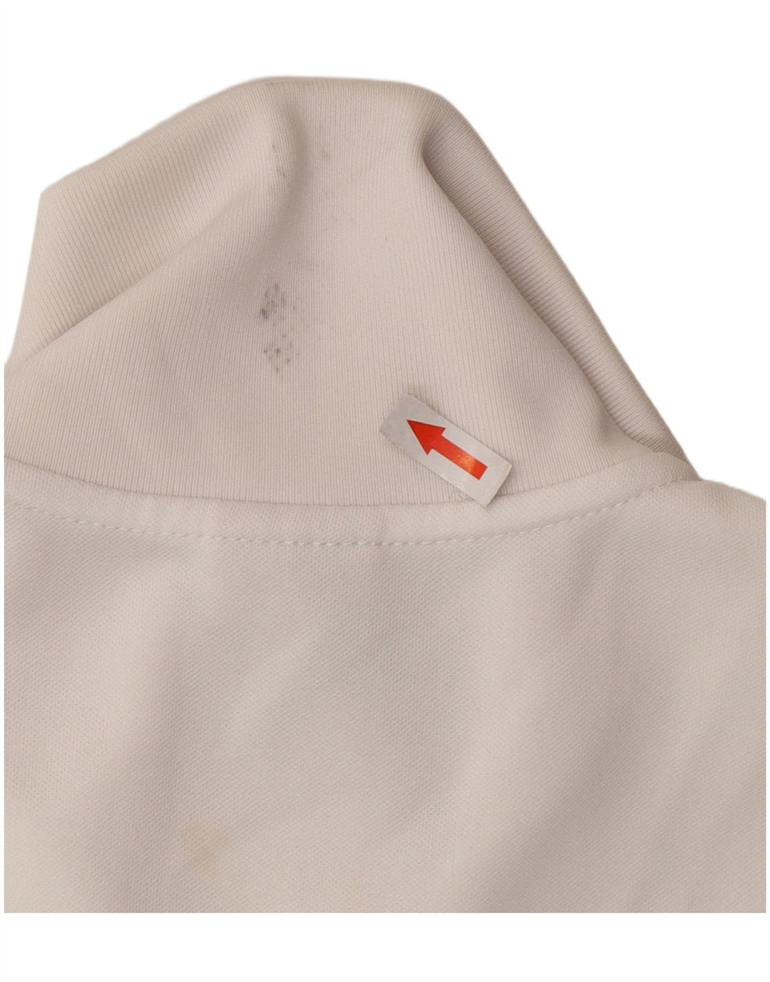 Nike Womens Tracksuit Top Jacket UK 8/10 Pequeno Poliéster Branco