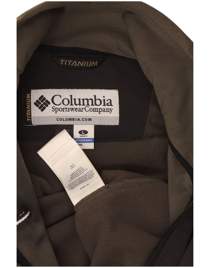 Jaqueta corta-vento masculina Columbia Interchange UK 40 grande nylon preto