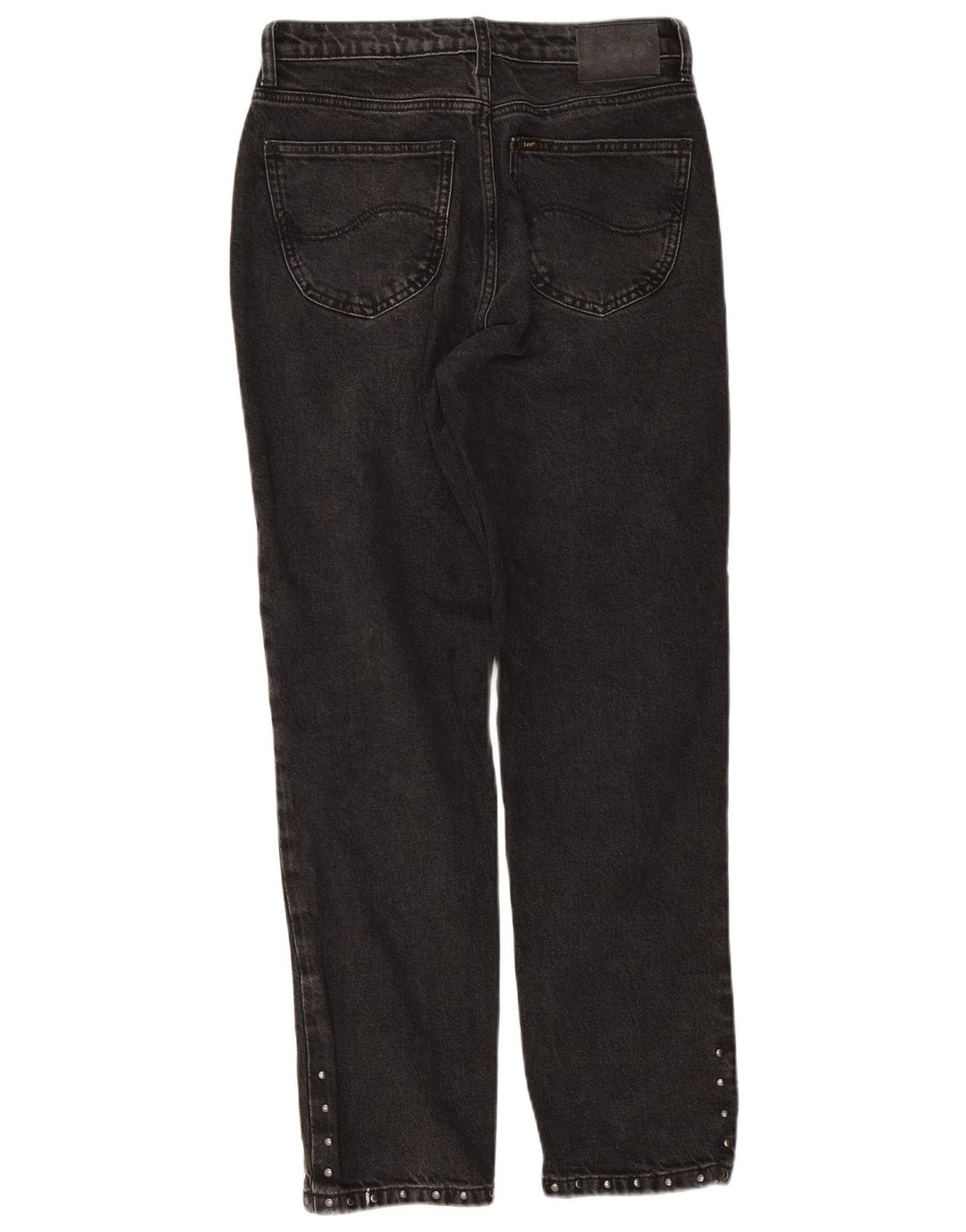 Lee Womens Carol Straight Jeans W28 L28 Algodão Preto