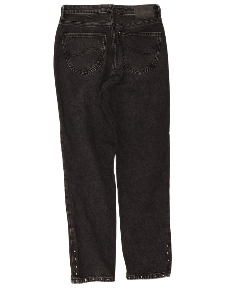 Lee Womens Carol Straight Jeans W28 L28 Algodão Preto