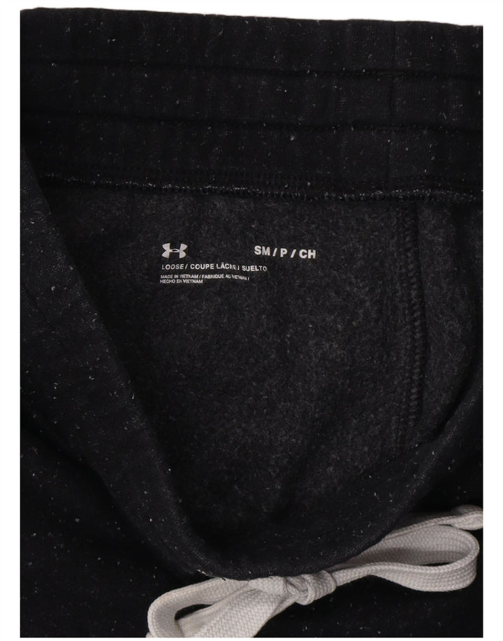 Calça de treino masculina UNDER ARMOUR, pequena, preta, manchada de algodão