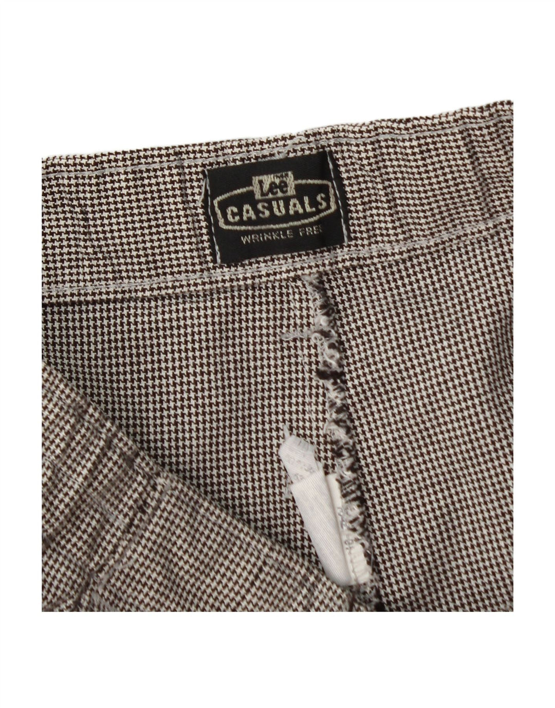 Calça cropped feminina LEE W32 L26 marrom houndstooth