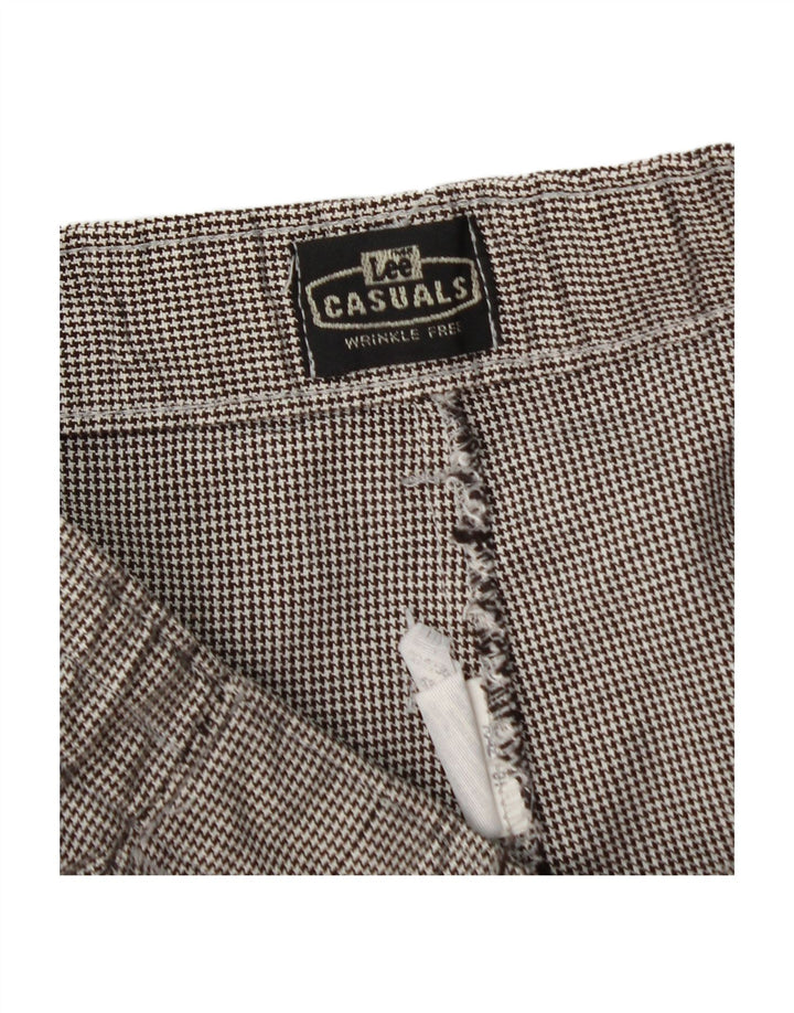 Calça cropped feminina LEE W32 L26 marrom houndstooth