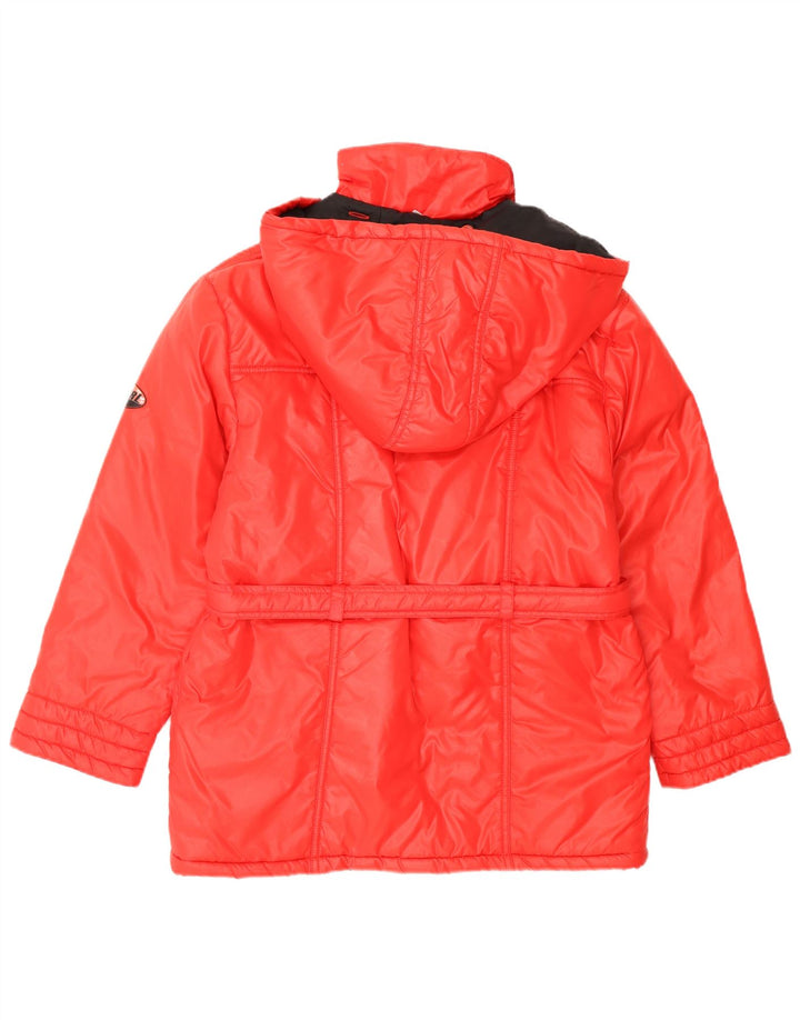 Jaqueta vintage acolchoada com capuz para meninas 15-16 anos poliamida vermelha