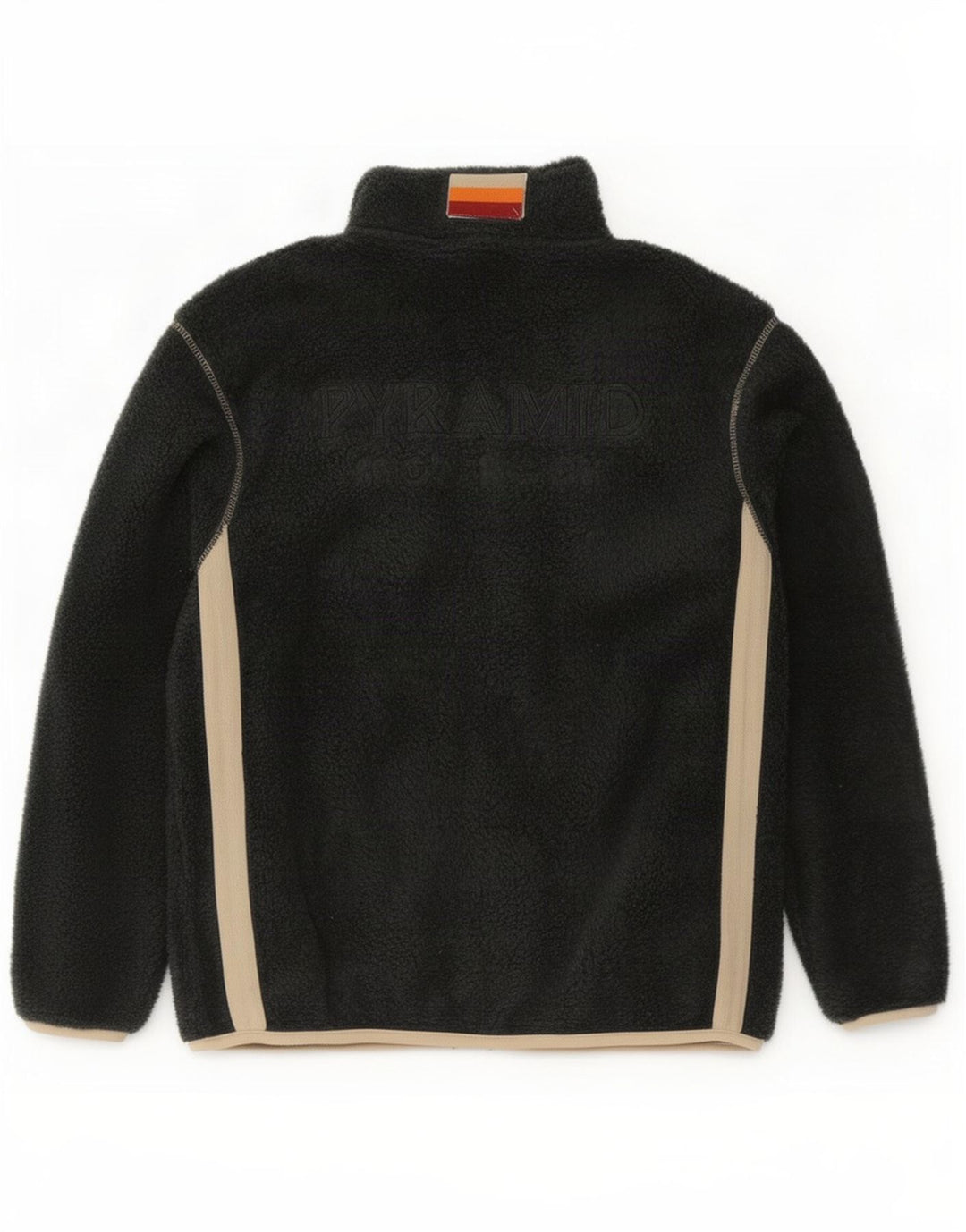 Jaqueta de lã feminina Pyramid UK 14 grande poliéster cinza Colourblock