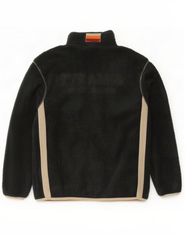 Jaqueta de lã feminina Pyramid UK 14 grande poliéster cinza Colourblock