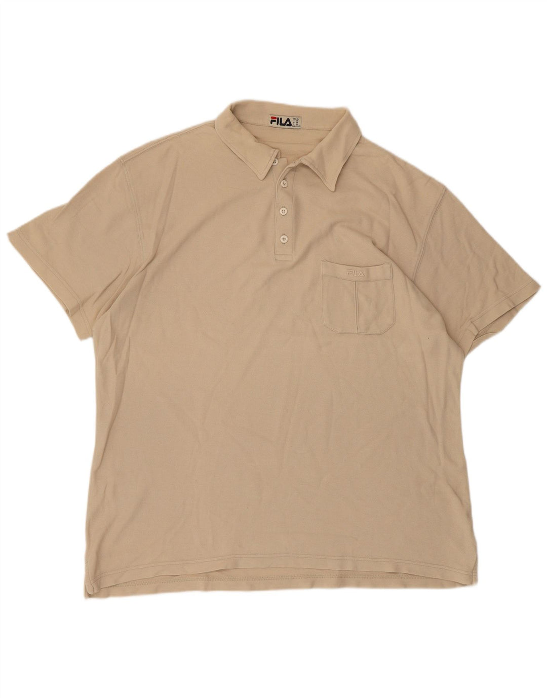 Camisa polo masculina FILA XL algodão bege